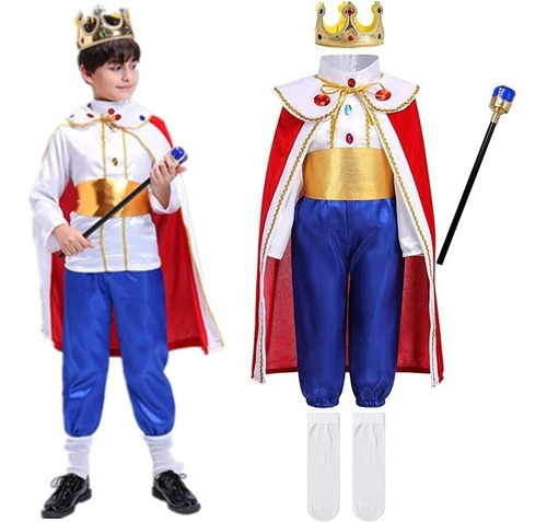 Disfraz De Fantasia Infantil Príncipe Encantadora Para Meninos Medieval Príncipe Real Fantasia Infantil De Cosplay De Rei Infantil