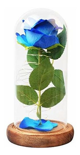 Flores Artificiales Zonesta Rosa Eterna Rosa Azul Encantada | Cuotas sin  interés