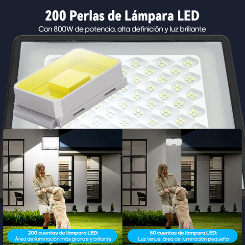 Reflector Solar Exterior Led Lámpara Sólida Panel 800w Ip67