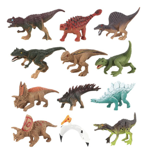 12 Piezas Mini Figura De Dinosaurio Modelo Colección