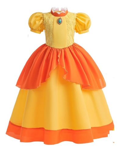 Vestido De Princesa Super Mario Brothers Peach Daisy Para