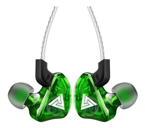 Fone de ouvido in-ear gamer QKZ CK5 verde