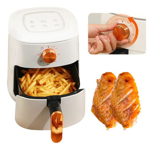 Freidora De Aire Sin Aceite Electrica Digital Air Fryer 4l Blanco