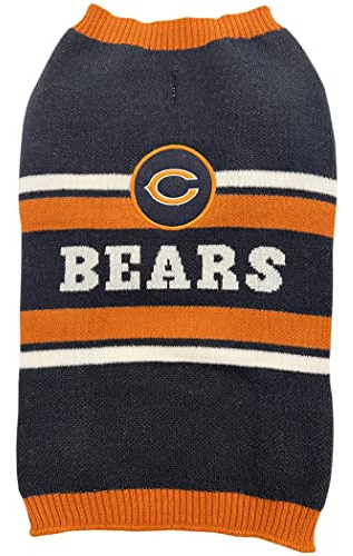 Suéter Perro Nfl Chicago Bears, Talla L. Cálido Y Acogedor