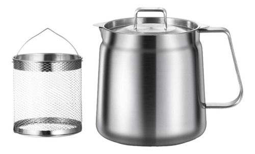 Olla Coladora De Acero Inoxidable Para Freidora, 2 Litros