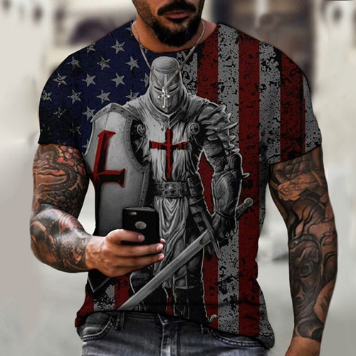 Alm Camisetas De La Bandera Americana Camiseta Eagle Flag 3d