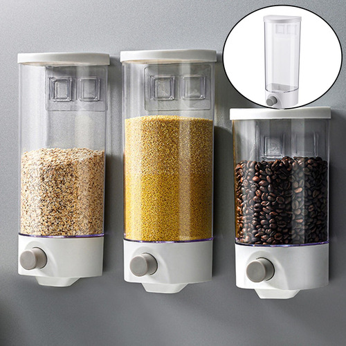 Recipiente Hermético Dispensador De Arroz L Blanco L