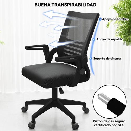 Silla De Oficina Ergonómica Con Reposabrazos Ajustables X2