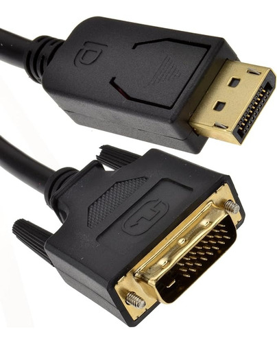 Adaptador Displayport A Dvi 24+1 Macho Laptop Y Pc Pantalla Color Negro