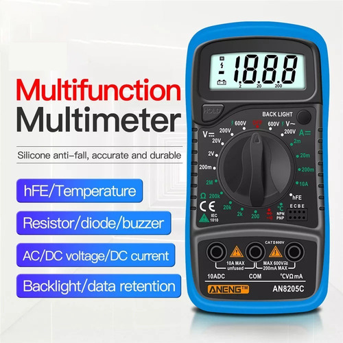 Imagen 4 de 8 de Multimetro Herramientas Lcd Digital Profesional Xl830l