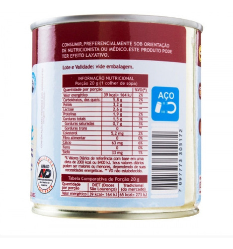 Imagem 3 de 4 de Kit 12 Leite Condensado Diet São Lourenço 335g
