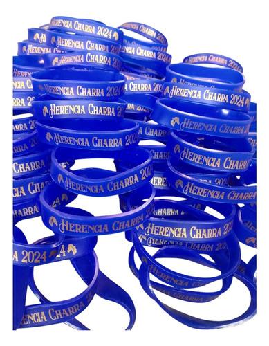 Pulsera De Silicon Personalizada Con Tu Diseño 200 Pz Uno O Varios Colores A Elegir 15.24 Cm 19 Cm