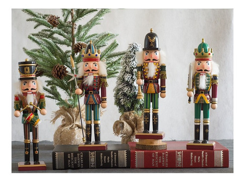 Imagen 5 de 6 de Navidad Cascanueces Marioneta Soldado Adorno 30cm