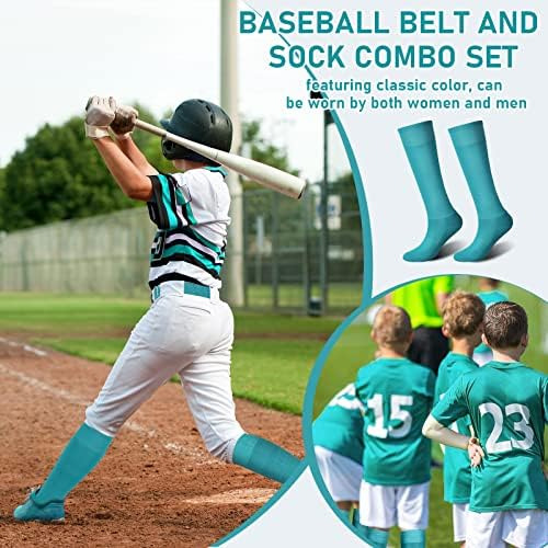 Zhanmai Combo De Calcetines Y Cinturón De Béisbol, Calcetine