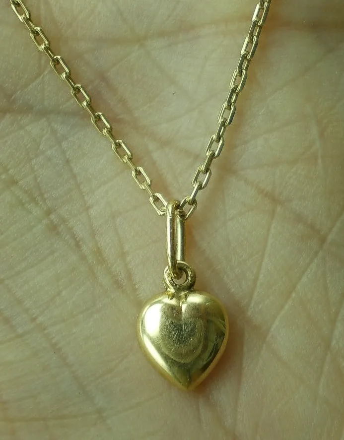 Hermosa Cadena Y Dije Corazon De Oro 18 Kt