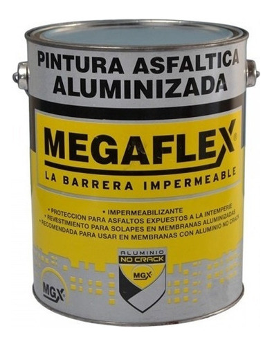 Pintura Asfaltica Aluminizada Megaflex X 1 Litro Mm