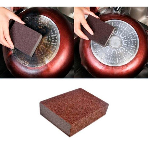 Imagen 1 de 4 de Esponja Magica Nano Limpieza Quita Oxido Estufa Olla Full