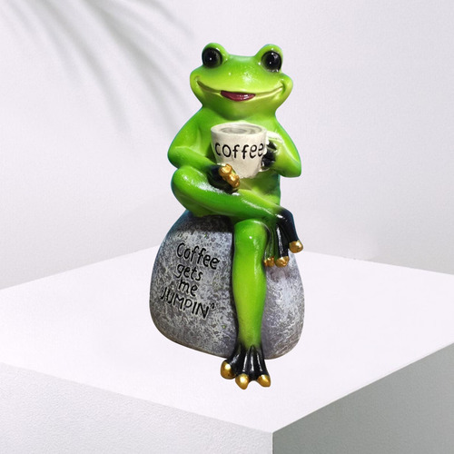 2x Ranas 3d Estatua Escultura Estatuilla Arte Hogar Mesa