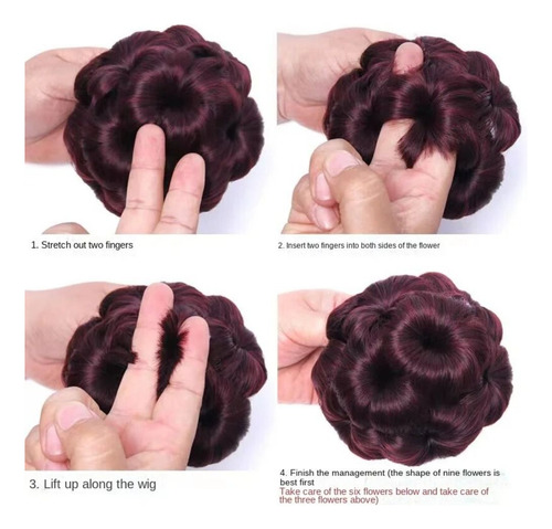 Peluca Estilo Flor Para Pelo Sintético De Fibra De Alta Temp