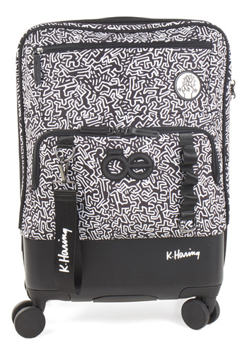 Maleta Cloe Para Mujer Chica 20  Textil Keith Haring X Oe