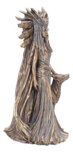 Estatua De La Diosa Griega De La Magia Hachati Y Perro Resin