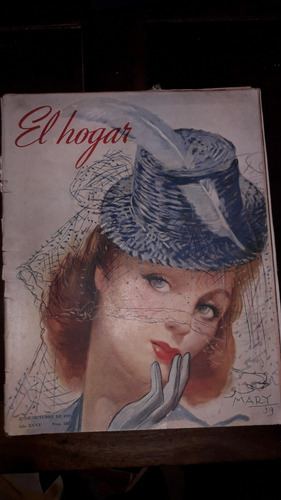 Revista Antigua ** El Hogar **  Año 1939 No 1567 Faltan Hoja