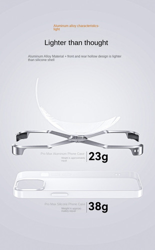 Adequado Para iPhone Series Estrutura De Metal E Capa Sem