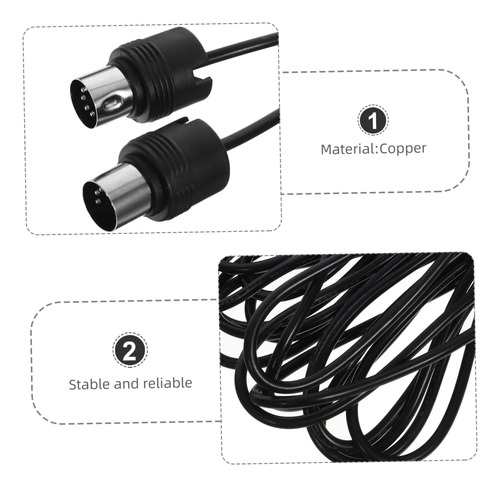 Cable Conector Midi Macho A Macho Para Teclado Sintetizador