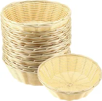 Comprar Canasta De Mimbre Para Pan De 20 Piezas, Canastas De Pan Red
