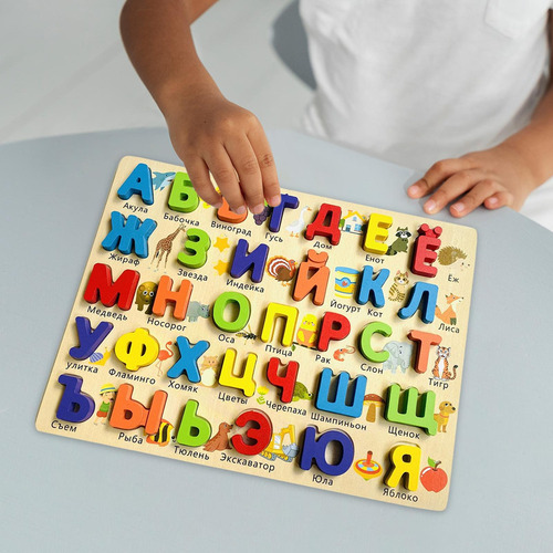 W Alfabeto Russo Palavras Quebra-cabeça Brinquedo