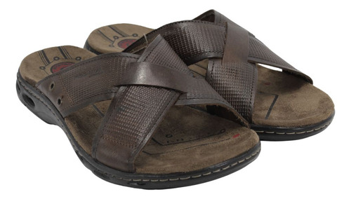 Chinelo Masculino Slide Pegada Anilina Cravo