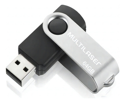 20 Pen Drive Twist 64gb Usb Multilaser - 10 Cartelas