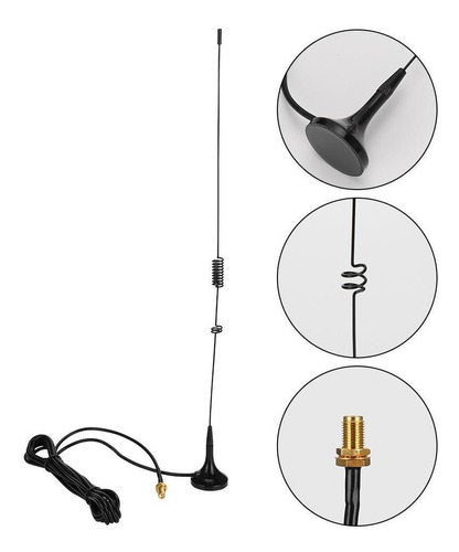 Sma - Antena Para Coche (doble Banda, Vhf, Uhf, Para Baofeng