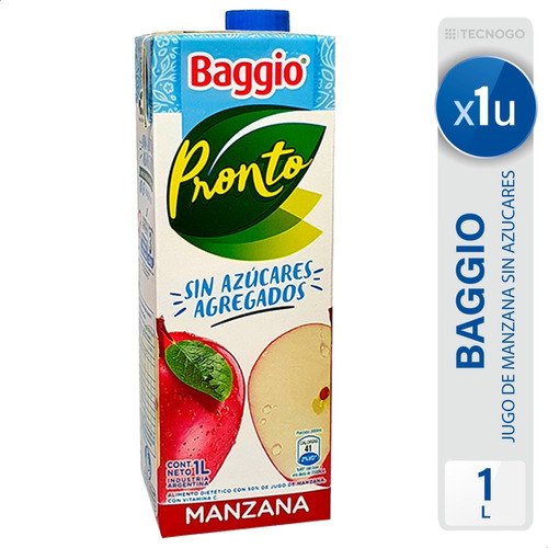 Jugo Baggio Pronto Manzana Sin Azucares - Mejor Precio