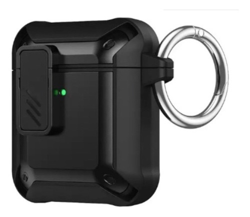 Funda Tpu Goodgoods Para AirPods 1/2 Gen Con Correa De Mano Color Negro