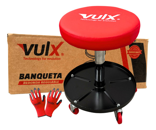 Banqueta De Trabajo Mecanico Redonda Altura Regulable