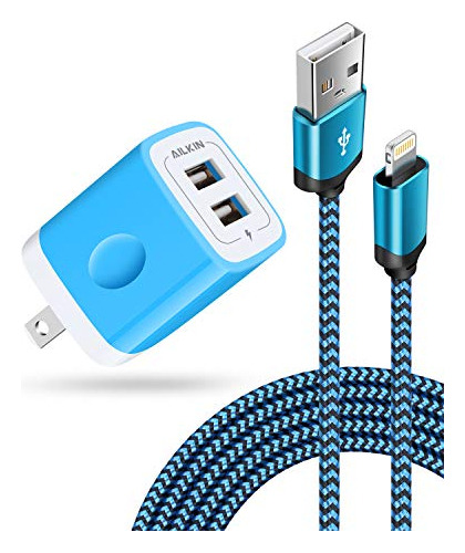 Ailkin iPhone Chargers, [apple Mfi Certified] 6ft 7mnmw