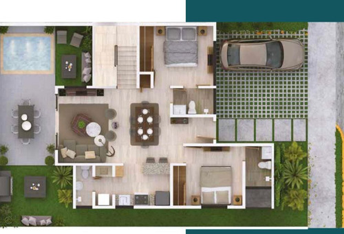 Hermosa Casa Duplex De Dos Niveles En Venta En Punta Cana, 3 Habitaciones