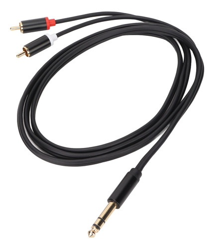 Cable Rca De 6,35 Mm A 2 Rca, Serie Chapado En Oro, 1/4 De P
