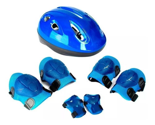 Kit Proteccion Codera Rodillera Muñequera Casco Patin Bici