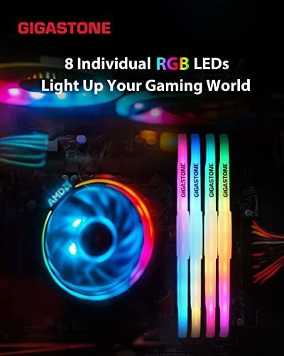 Ram De Escritorio Ddr4 Gigastone White Rgb Game Pro De 16 Gb