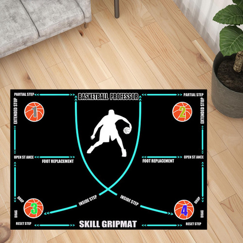 Tapete De Baloncesto Para Niños Y Adultos, Línea Azul