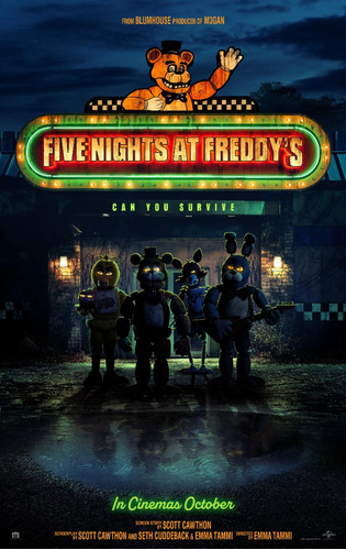 Posters Five Nights At Freddys Fnaf Banner Cine 100x70 Cm