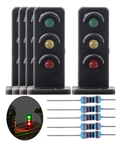 Fs 2 Luz De Señal Ferroviaria A Escala Ho 5 Piezas Modelo