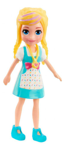 Polly Pocket Básica Polly Vestido Azul Happy Hour - Mattel