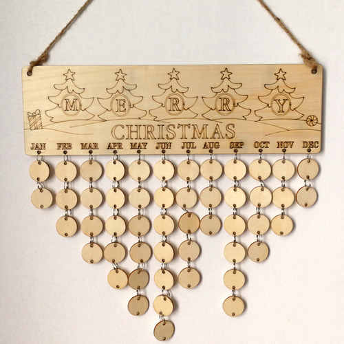 Calendario De Cumpleaños De Madera, Recordatorio De Un Día I