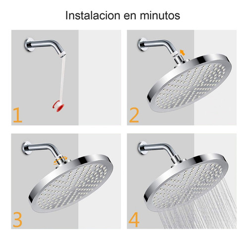 Bh Compatible Cabezal De Ducha Regadera Para Baño Redonda