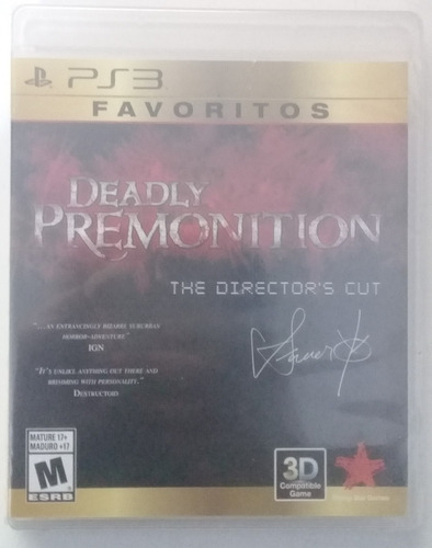 Deadly Premonition  The Director's Cut  - Ps3 Nuevo Sellado