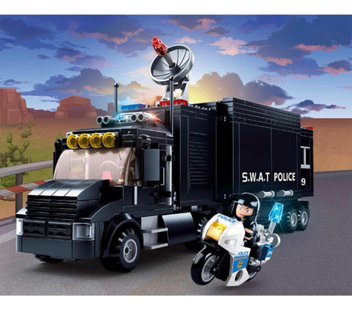 S.w.a.t. Police- Armable Con Bloques 540 Pzas Y 5 Figuras 540 S.w.a.t. Police