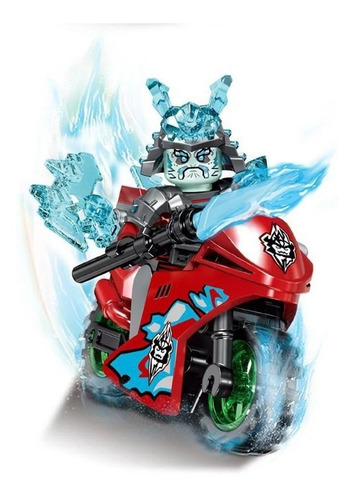 Imagen 3 de 7 de Set 8 Figuras Ninjago + 8 Motos Compatible Lego
